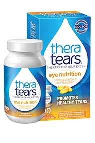 TheraTears 1200mg Omega 3 Supplement for Eye Nutrition, Organic Flaxseed Triglyceride Fish Oil and Vitamin E