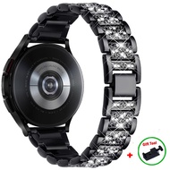 20mm 22mm สายเพชรสำหรับSamsung Galaxy Watch 6 5 5pro 4 Active 2 40mm 44mm Galaxy Watch 6 4 Classic 46mm 42mm 43mm 47m mสร้อยข้อมือโลหะHuawei GT/2/GT2/3 Proสายคล้อง