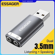 ESSAGER USB Sound Card External OTG Portable AUX 3.5mm - ES-OTG21