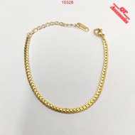 10328 - Gold-plated titanium bracelet with super durable smooth link chain