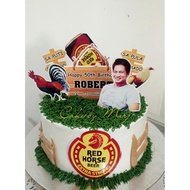Redhorse Rooster Theme Cake topper