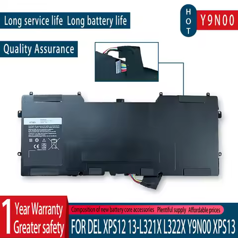 Replacement New C4K9V Y9N00 47Wh Battery for Dell XPS L322X L321X 13 9333 12 9Q33 L221x