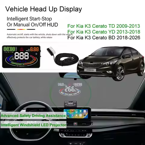 Car HUD Head Up Display For Kia K3 Cerato TD 2009-2014 YD 2013-2018 BD 2019-2026 Auto Electronics Ac