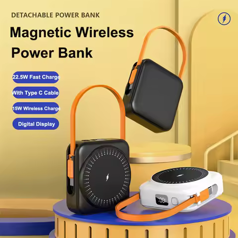 15W Magsafe Wireless Charger PD 22.5W Fast Charging Power Bank 20000mAh For iPhone 16 Samsung Xiaomi