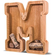 JOOMLAFLY Wooden Letter Piggy Bank for Kids Larger Letter Piggy Bank for Boys and Girls Personalized