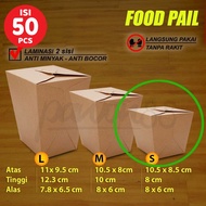 Food Pail Chocolate Kraft Lunch Box - S - (50Pcs)
