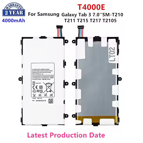 Brand New Tablet T4000E Battery 4000mAh For Samsung Galaxy Tab 3 7.0'' T211 T210 T215 T217A T210R T2