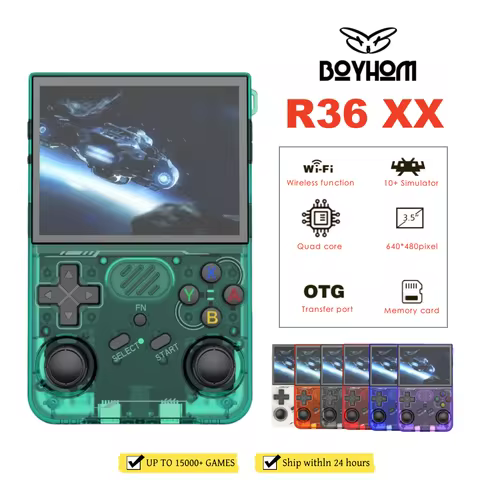 R36S New Upgraded with WIFI R36XX Handheld Game ConsoleConnectivity, 3.5-inch Screen, Built-in 15000