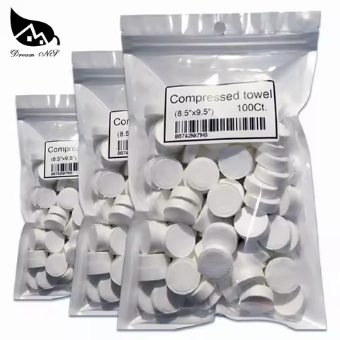 Dream NS White Compressed Towels Coin Camping BBQ Fishing Fitness Sport Travel Wipes Non-woven Press