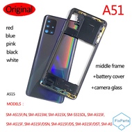 Original A51 For Samsung Galaxy A51 2020 A515F Battery Case Housing Chassis Middle Frame Back Cover 