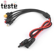 Panel Extension Cable, 4 in 1 MC4 to DC5521 7909 XT60 Female Connector  Wire, Connector 1m Length 30