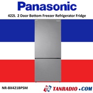 Panasonic Silver Inverter 2 Door Bottom Freezer Refrigerator Fridge (422L) NR-BX421BPSM
