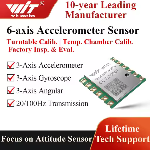 WitMotion WT61 MPU6050 6-Axis Module Digital Inclinometer,3-Axis Acceleration(+-16g)+Gyro+Angle(XY D