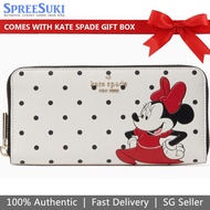 Kate Spade Wallet In Gift Box Long Wallet Disney X Kate Spade New York Minnie Mouse L Off White Black # K4759