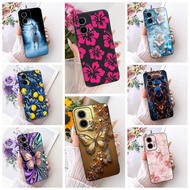 Motorola XT2363-2 Case Motorola Moto G34 Cover Cute Cat Luxury Fashion Funny Painted Black Silicone 