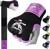 BEAST RAGE Boxing Wraps Hand Gel Gloves MMA 75cm Long Wrap Padded Elasticated Quick Boxing Punching