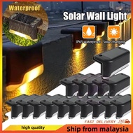 💡4 PCS Solar Stair Light Waterproof Outdoor Garden LED Light Lampu Fence Light Solar Stairs Light Pa