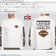 Atasan/Kaos/Longsleeve/DIA ENAK NAIK MOBIL GUE CUMA NAIK HARLEY NEW