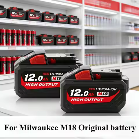 For Milwaukee Original battery，M18B5 5AH，6AH 8AH 12AH，M12-18FC Charger，For Milwaukee M18 18V 4811-18