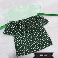 Peplum newborn baju kurung baby