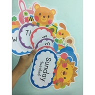 1 Week Teaching Media There Are 7 Days. Classroom Decoration A4 Size