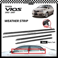 Toyota Vios NCP42 2002 - 2007 Weatherstrip Window Rubber Seal Door Belt Moulding Strip Accessories 2