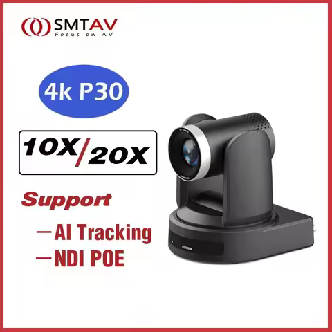 SMTAV 1080P 4K SDI PTZ Camera 10X 20X Zoom HDMI IP Live Streaming Camera Support POE Conference Came