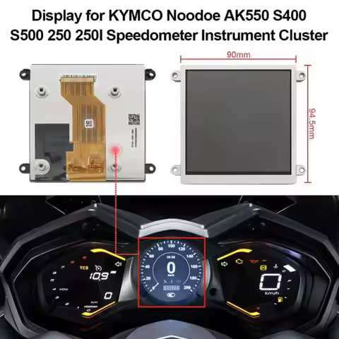 For KYMCO Noodoe AK550 S400 S500 250 250I Instrument Cluster 4.5" LCD Display Dashboard Replacement 