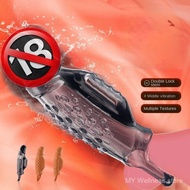 Vibrating Penis Sleeve, Simulation Crystal Penis Sleeve, Sexy Spike Sleeve Lock Sleeve, Couple Toys 