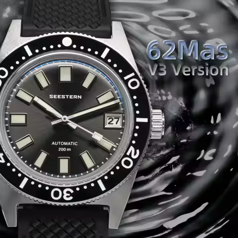 SEESTERN 62MAS Diver's Watch Original 37mm Case Diameter Nh35 Automatic Mechanical Wristwatch Waterp