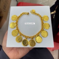 GELANG GANTUNG DINAR EMAS SADUR. FREE COP 916