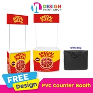 Pvc Counter Booth / Promotion Table / Sampling Booth / Klosik Counter Table (Included Printing Booth