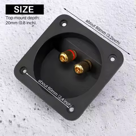 DIY Home Car Stereo Screw Cup Connectors Subwoofer Plugs 2-Way Speaker Box Terminal Binding Post, 2 
