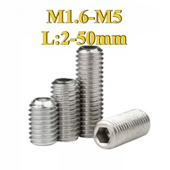 Set Screw Grub Screw/Grub Screw DIN916/Stainless Steel 304 Hex Socket Set Screw M1.6/M2/M2.5/M3/M4/M
