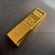 9999 千足純金金條造型USB手指 16GB 千足金 金條 美金 快閃記憶體 硬盤 存相片 戀人回憶 Fine Gold 999.9 Bank of Memory NetWT 1000g
