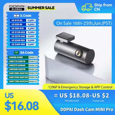 DDPAI WiFi Car DVR Mini Pro HD Night Vision 1296P Dash Cam Recorder