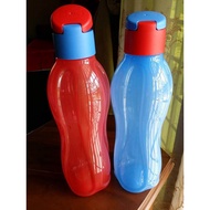 Tupperware Flip Top Eco Bottle 1L Red Blue / strap/ brush (botol air murah botol air 1L botol air tupperware botol bpa)