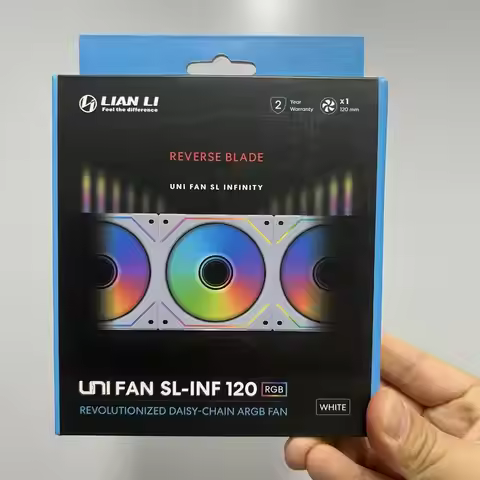 LIAN LI SL-INF120 case fan, Wired version 120MM Radiator fans, 5V argb 12cm Iridescent fan.