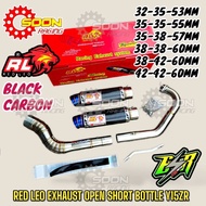 RED LEO Y15 LC EXHAUST OPEN ESR SHORT BOTTLE 32-35MM 35-35MM 35-38MM 38-38MM 38-42MM 42-42MM YAMAHA