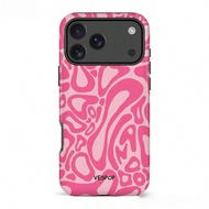 VESPOP Y2K double-layer shockproof phone case, glossy design, bright colors, compatible with iPhone 