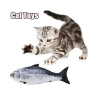 Cat Fish Toy Plush Pillow /Fun Play Distract Bite Chew /With Catnip Doll Simulation Mainan Kucing
