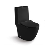 VERA CERAMICA | A.032MB (Wash Down) | Matte Black Wash Down Toilet bowl With Water Saving and Soft Close Seat Cover.