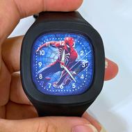 Jam Tangan Anak Perempuan Kuarsa Analoq Motif Karakter Labubu Modis Persegi Trendy Strap Rubber