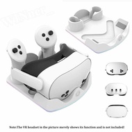 VR Charging Stand for Meta Quest 3S/Quest 3/Quest 2,  Tendak Charging Dock with RGB Light, Type C Ca