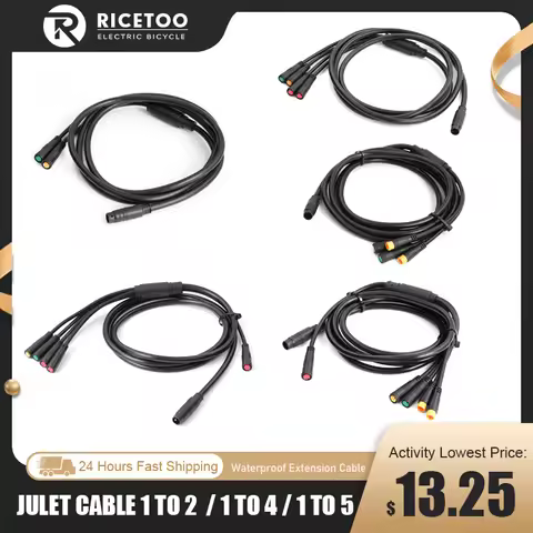 JULET 1T5 9-Pin Waterproof Cable 1T4 8-Pin Waterproof Cable 1T2 9-Pin Waterproof Cable Electric Bicy