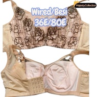 36E Besi Bra Span Cotton Lembut Wired Lace Bra