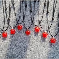 MERAH Red star necklace//y2k necklace//red star necklace