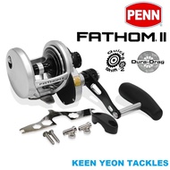 PENN FATHOM II LEVER DRAG 2-SPEED DRUM BOTTOM FISHING REEL