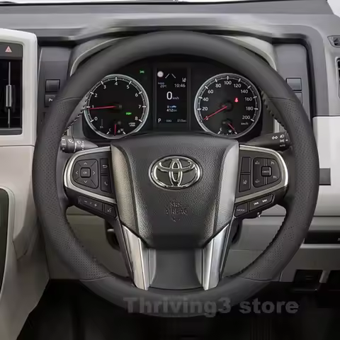 Leather Car Steering Wheel Cover For Toyota Hiace SLWB LWB Crew 2005-2026 Non-slip Auto Steering Whe
