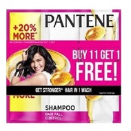 12pcs 12ml Pantene Triple Sachet Shampoo Hair Fall Control